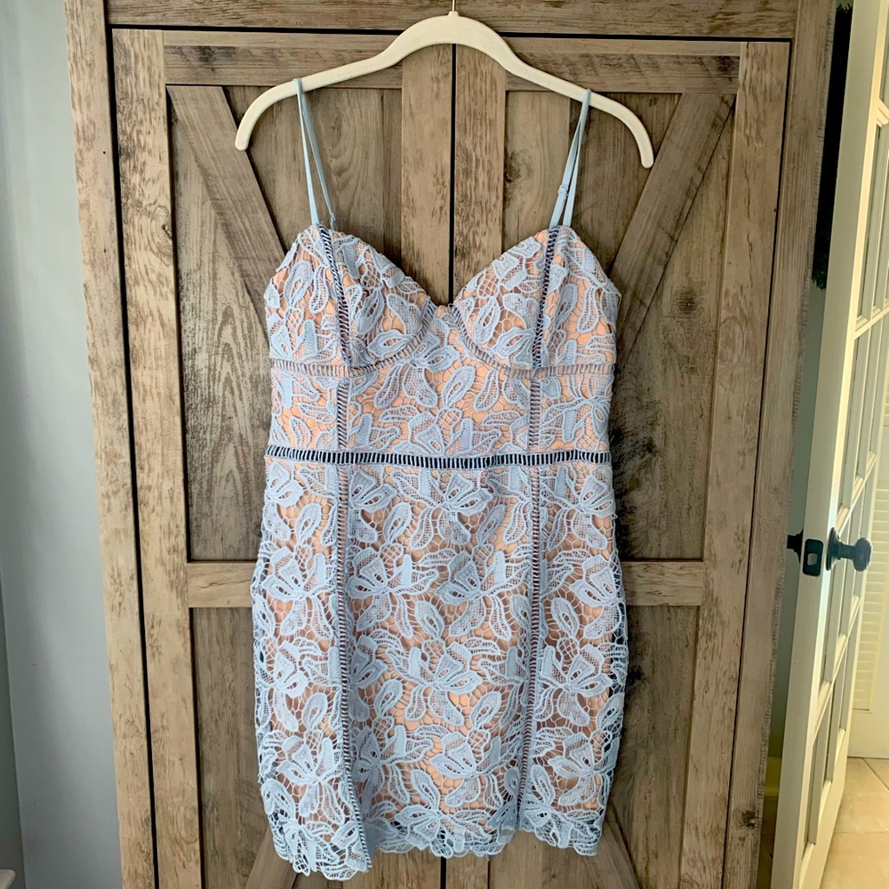 Vestique Blue Lace Dress